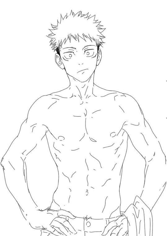 Çizmek Jujutsu Kaisen temel Boyama Sayfası