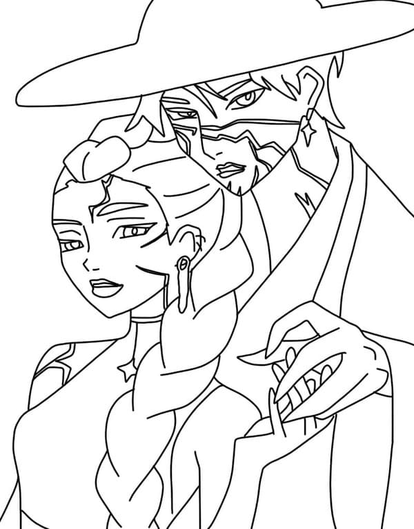 Çizmek KPop Demon Hunters 1 Boyama Sayfası