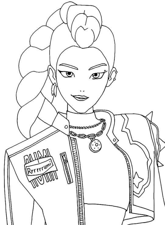 Çizmek KPop Demon Hunters 2 Boyama Sayfası