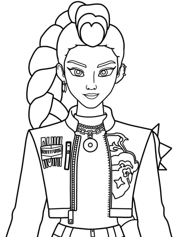 Çizmek KPop Demon Hunters 4 Boyama Sayfası