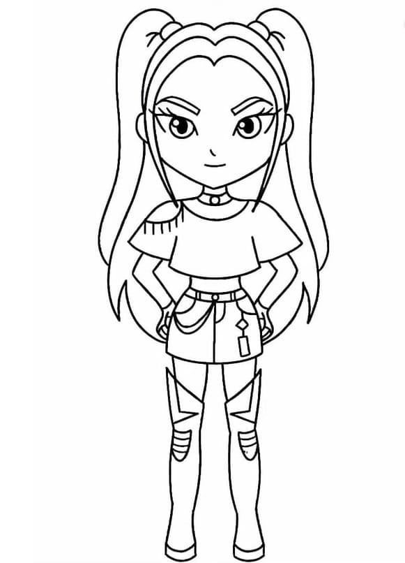 Çizmek KPop Demon Hunters 5 Boyama Sayfası