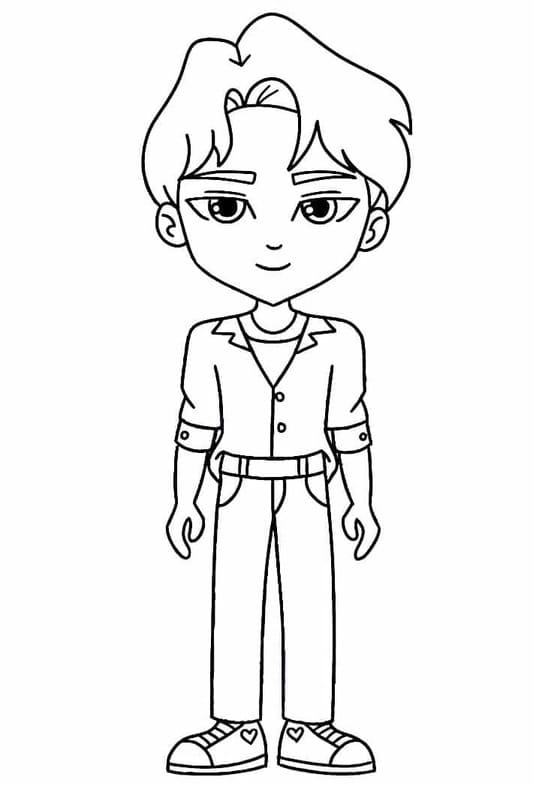 Çizmek KPop Demon Hunters 6 Boyama Sayfası