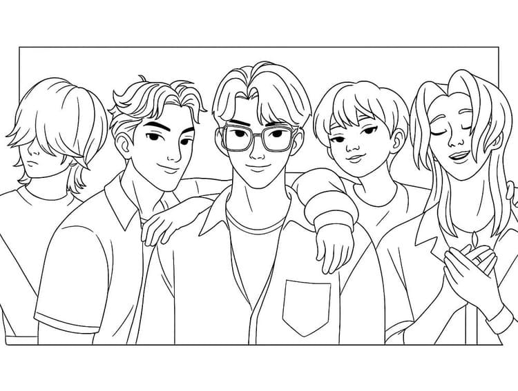 Çizmek KPop Demon Hunters 8 Boyama Sayfası