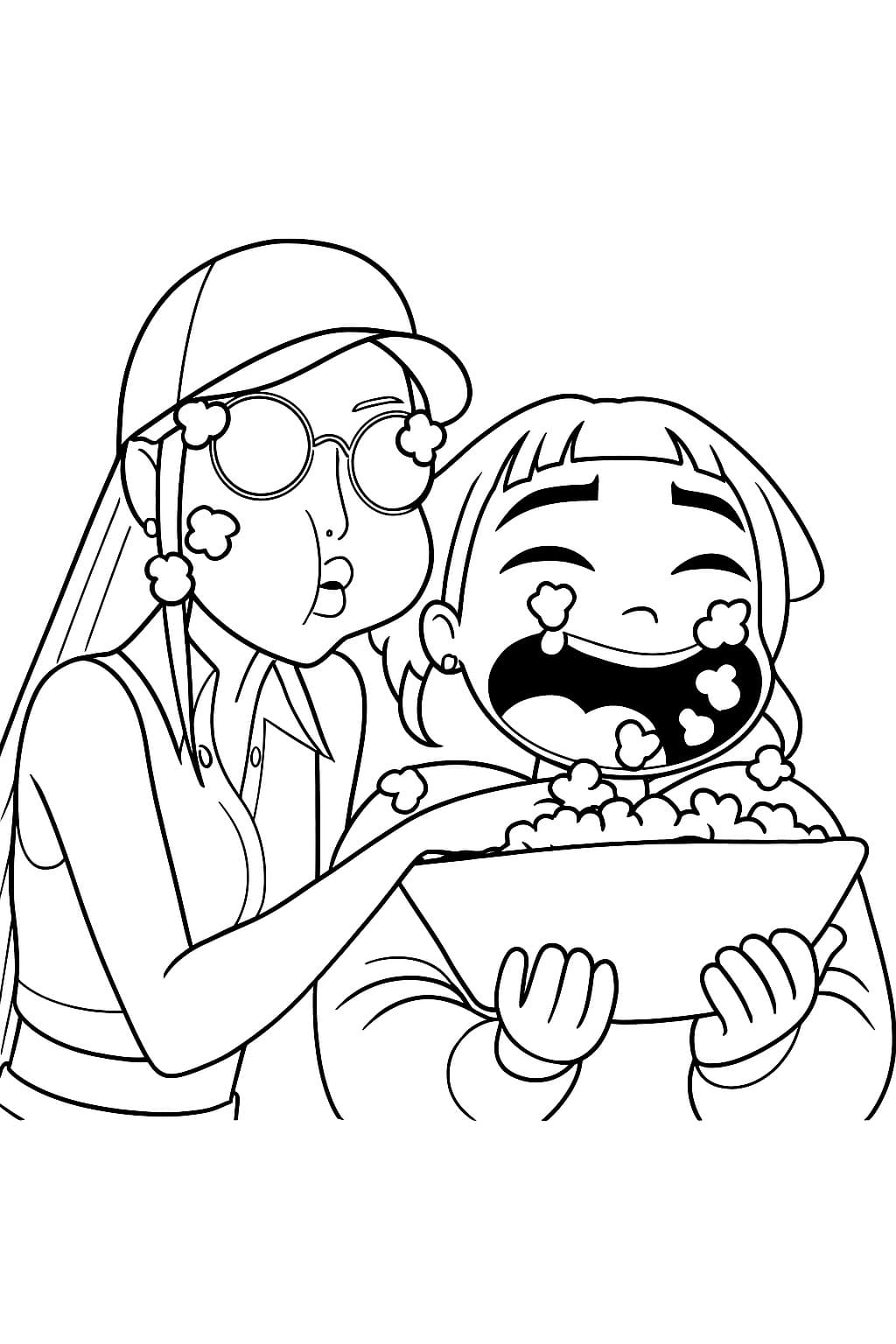 Çizmek KPop Demon Hunters baskı Boyama Sayfası