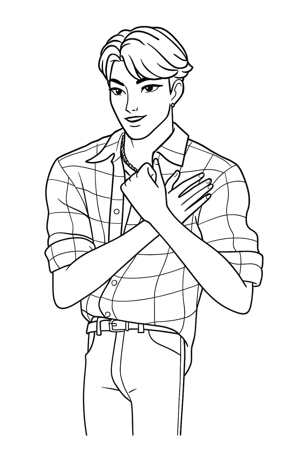 Çizmek KPop Demon Hunters çocuklar için kolay Boyama Sayfası