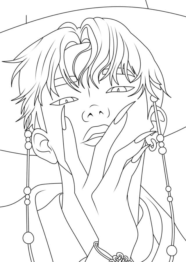 Çizmek KPop Demon Hunters çocuklar için yazdırılabilir Boyama Sayfası