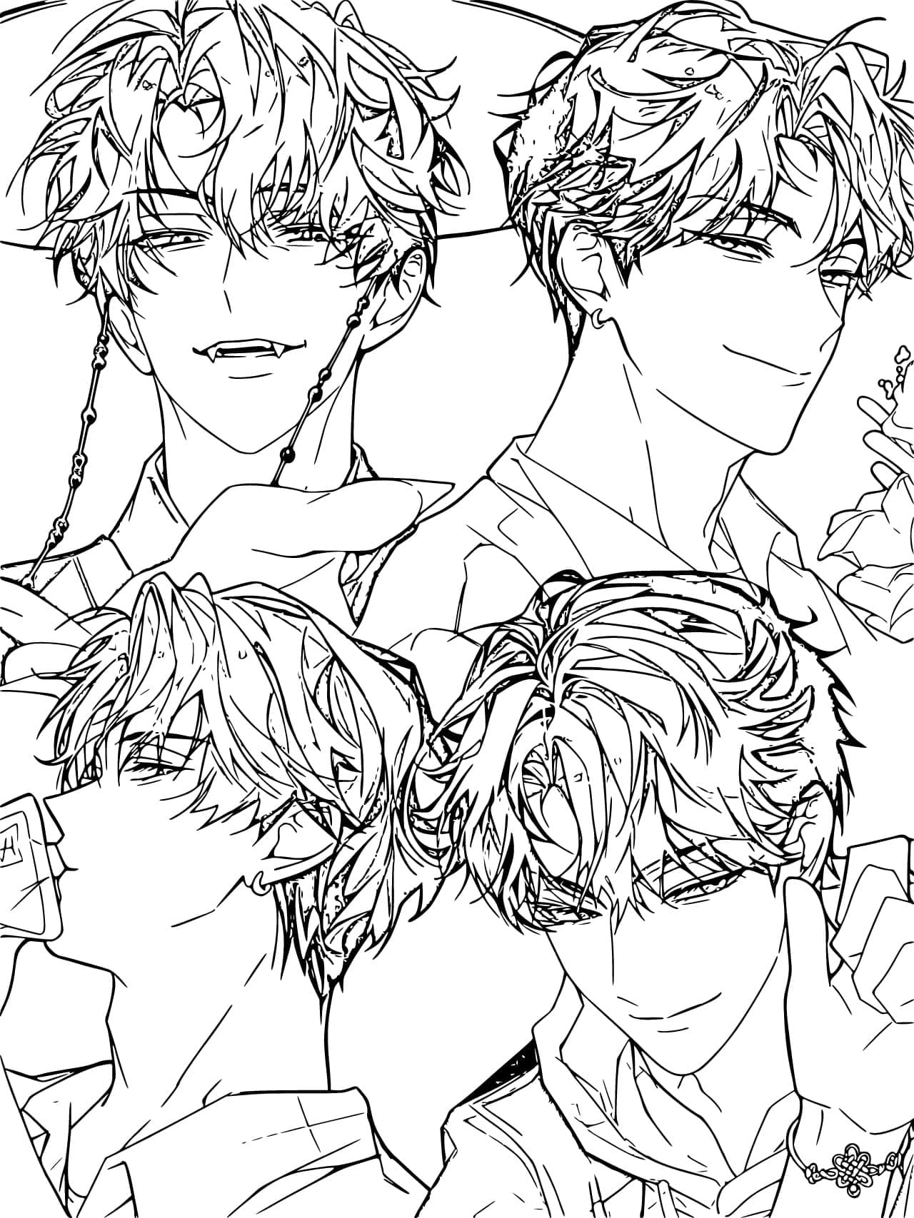 Çizmek KPop Demon Hunters temel Boyama Sayfası