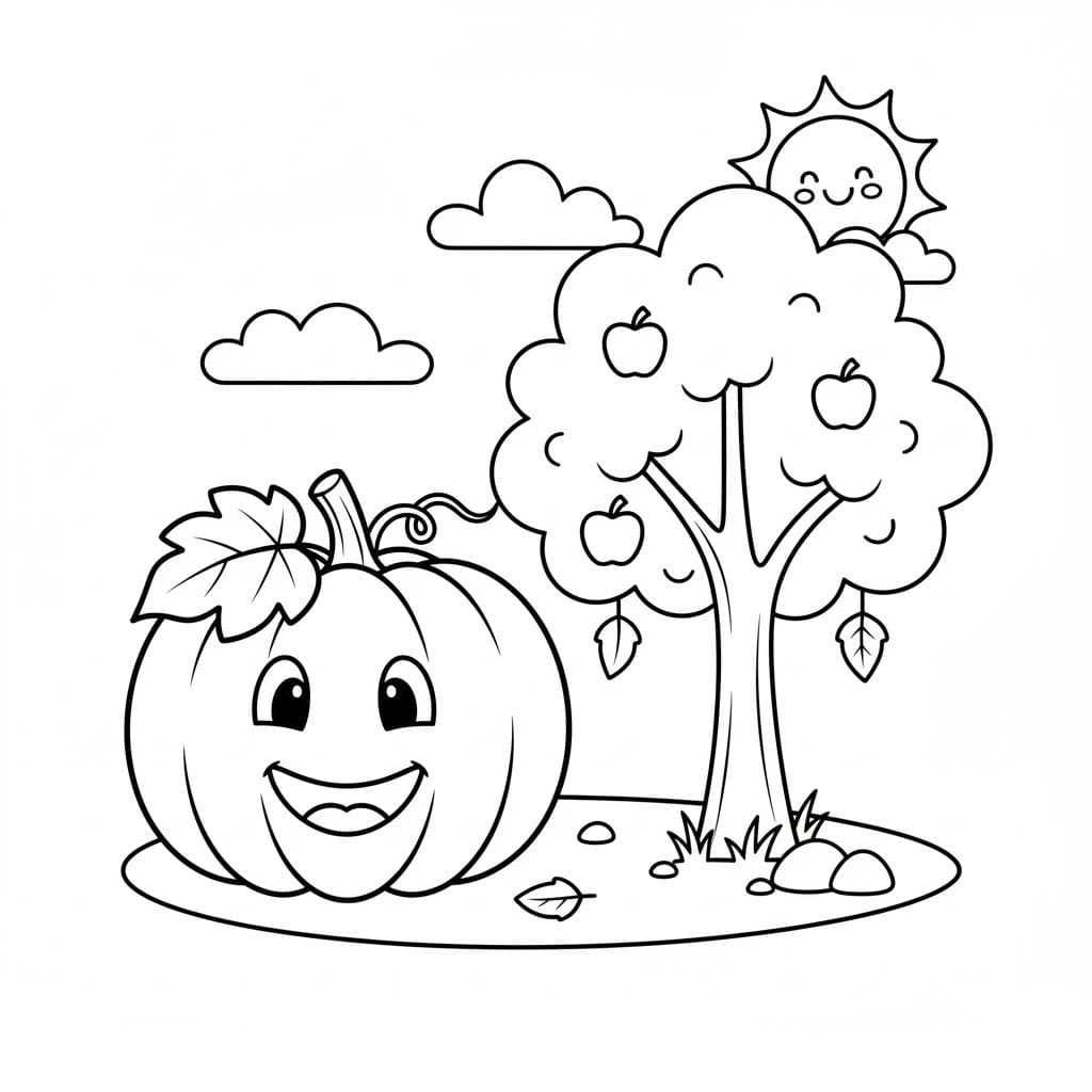 Çizmek Kabak Ücretsiz Boyama Sayfası