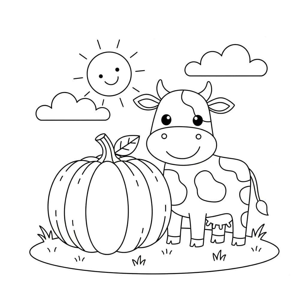 Çizmek Kabak basit Boyama Sayfası