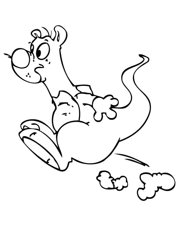 Çizmek Kanguru 1 Boyama Sayfası