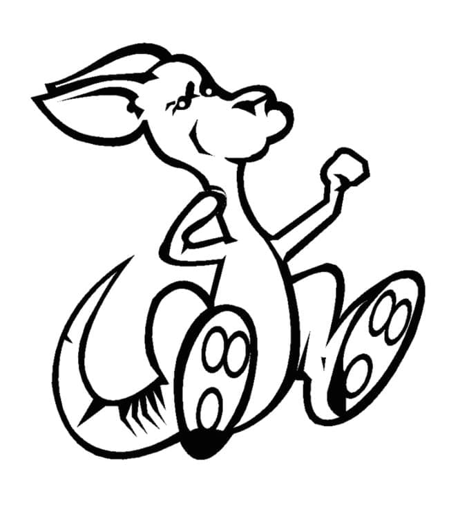 Çizmek Kanguru 5 Boyama Sayfası