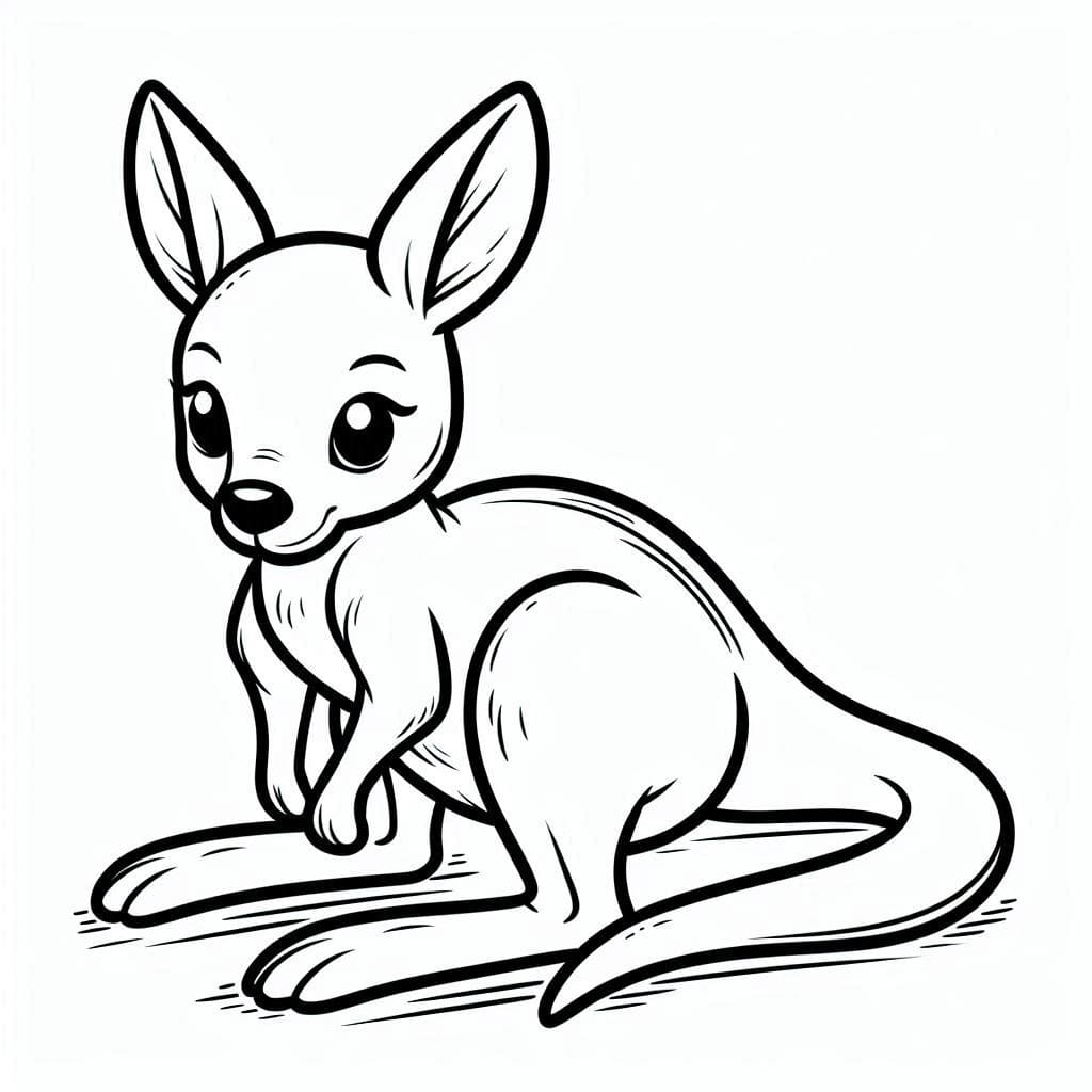 Çizmek Kanguru 7 Boyama Sayfası