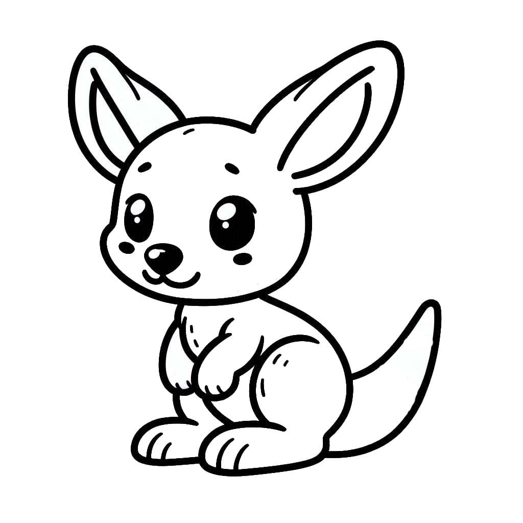 Çizmek Kanguru 8 Boyama Sayfası