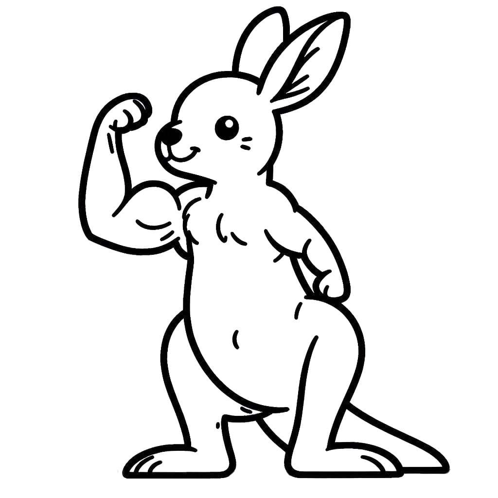 Çizmek Kanguru çocuklar için Boyama Sayfası