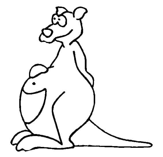 Çizmek Kanguru ücretsiz Boyama Sayfası