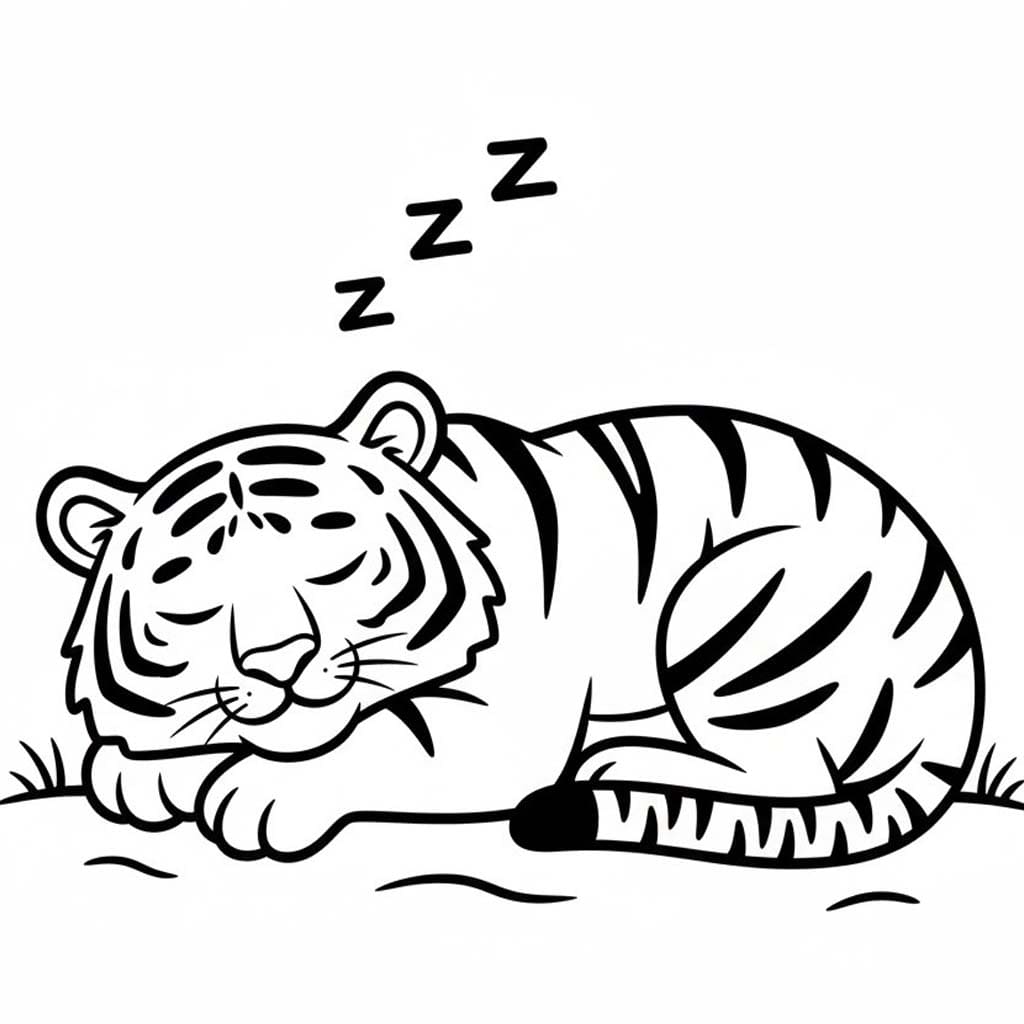 Çizmek Kaplan 2 Boyama Sayfası