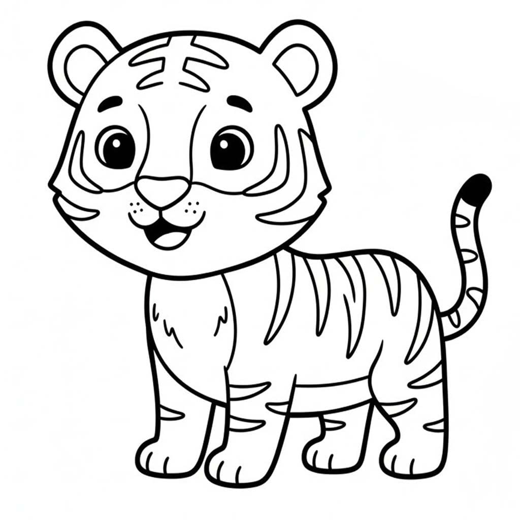 Çizmek Kaplan 3 Boyama Sayfası