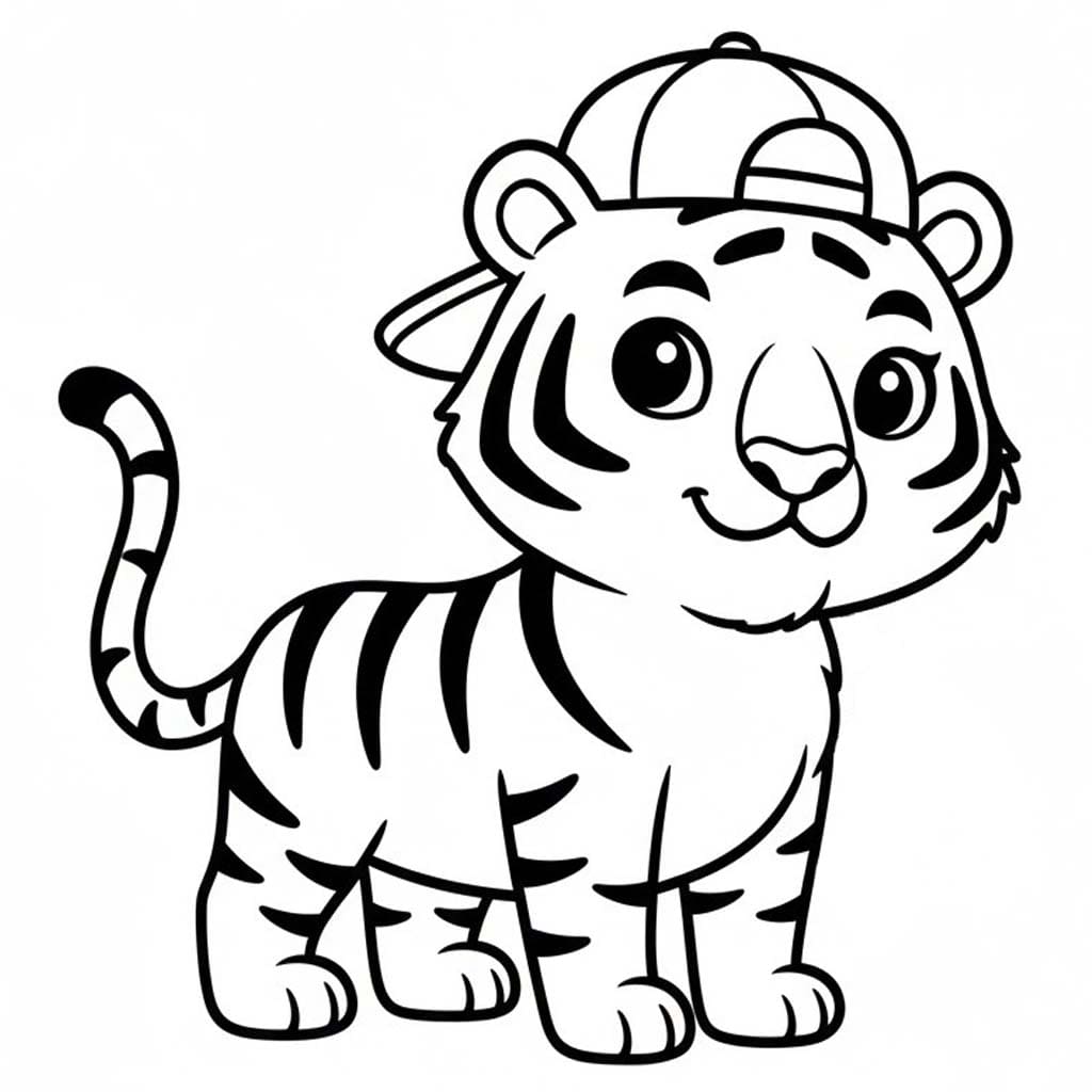 Çizmek Kaplan 4 Boyama Sayfası