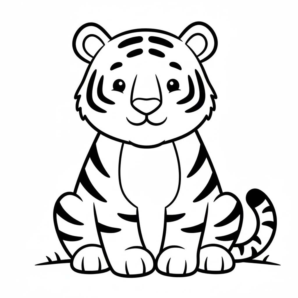 Çizmek Kaplan 5 Boyama Sayfası