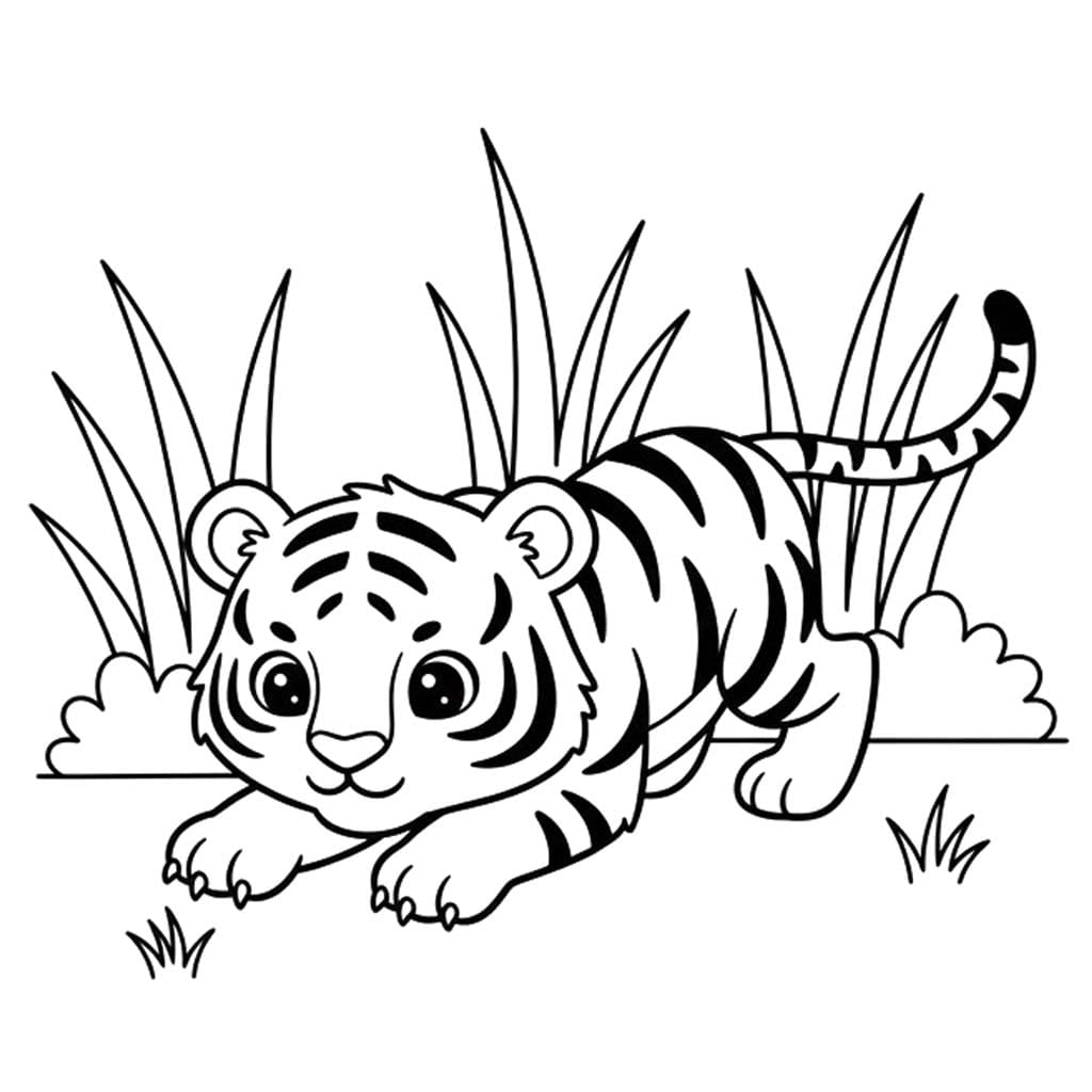 Çizmek Kaplan 7 Boyama Sayfası