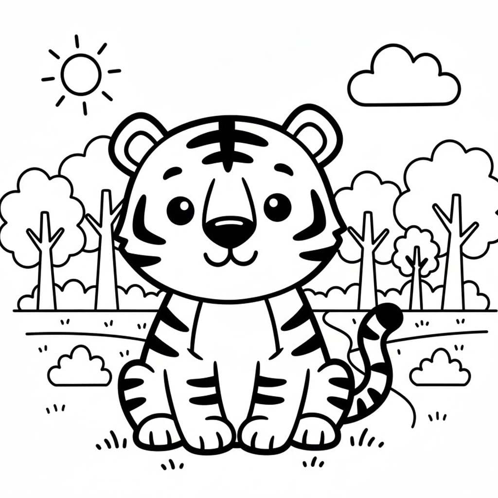 Çizmek Kaplan 8 Boyama Sayfası