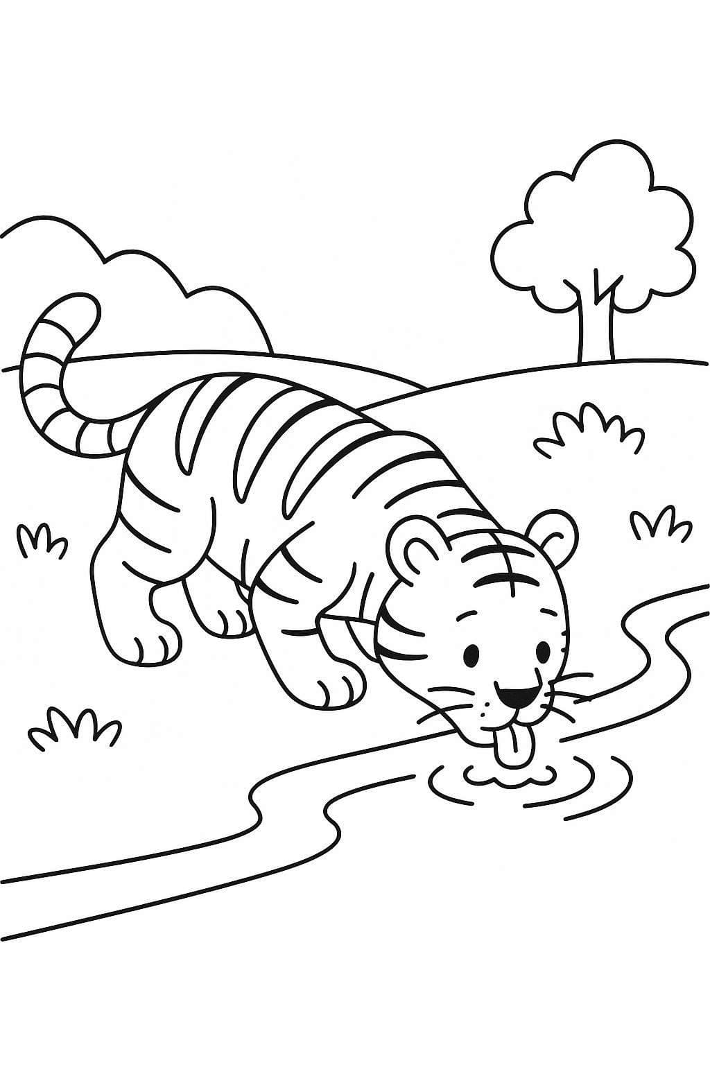 Çizmek Kaplan çocuklar için ücretsiz