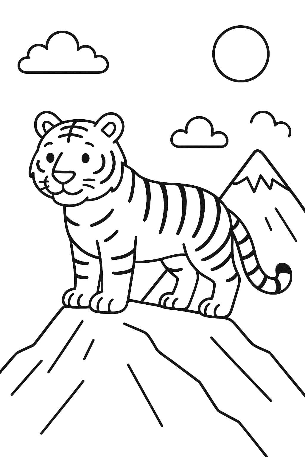 Çizmek Kaplan çocuklar için Boyama Sayfası