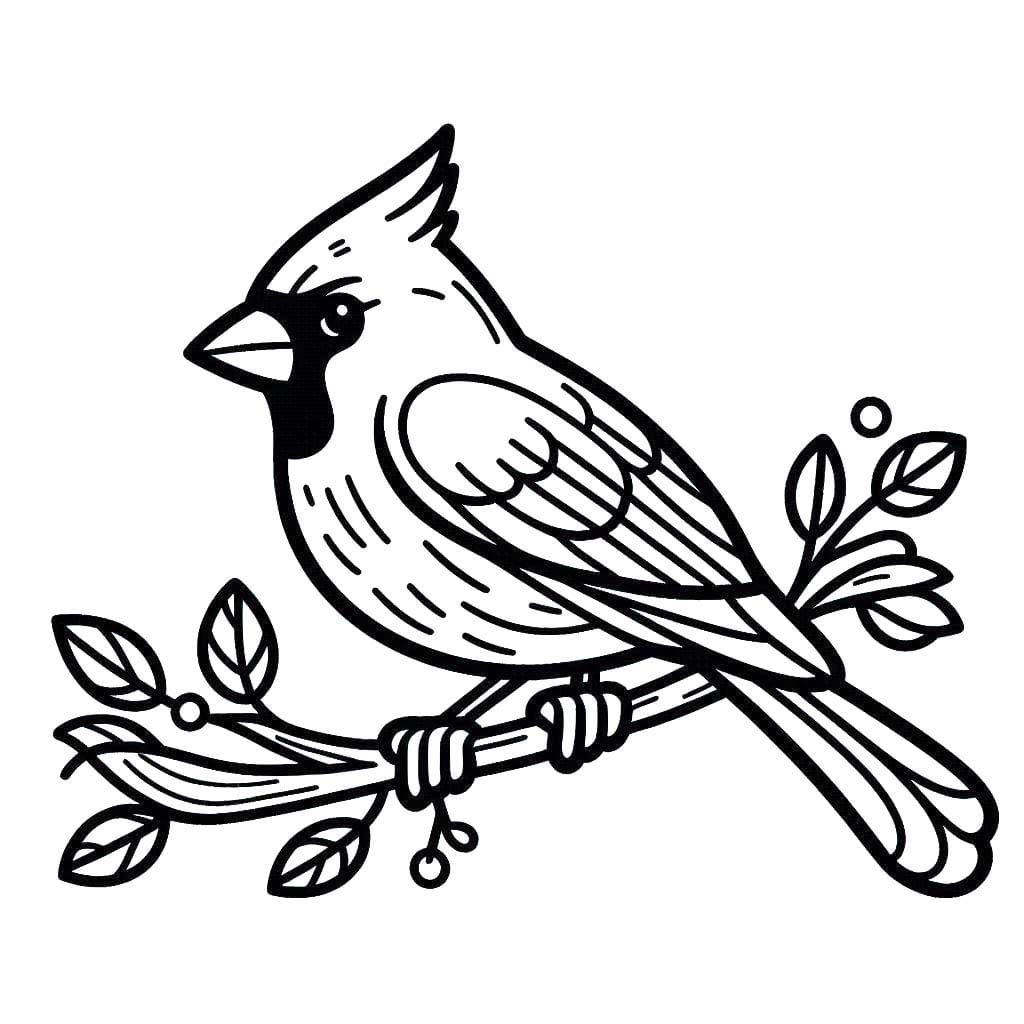 Çizmek Kardinal yazdırılabilir Boyama Sayfası