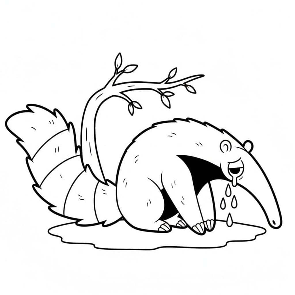 Çizmek Karıncayiyen Ücretsiz Boyama Sayfası