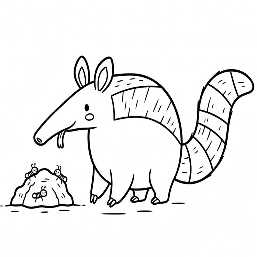 Çizmek Karıncayiyen temel Boyama Sayfası