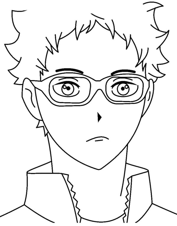 Çizmek Kei Tsukishima Haikyuu Boyama Sayfası