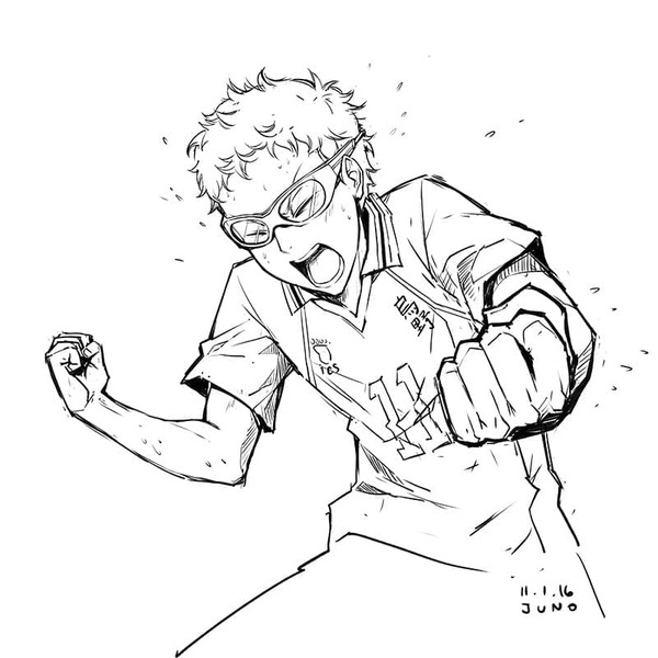 Çizmek Kei Tsukishima itibaren Anime Haikyuu Boyama Sayfası