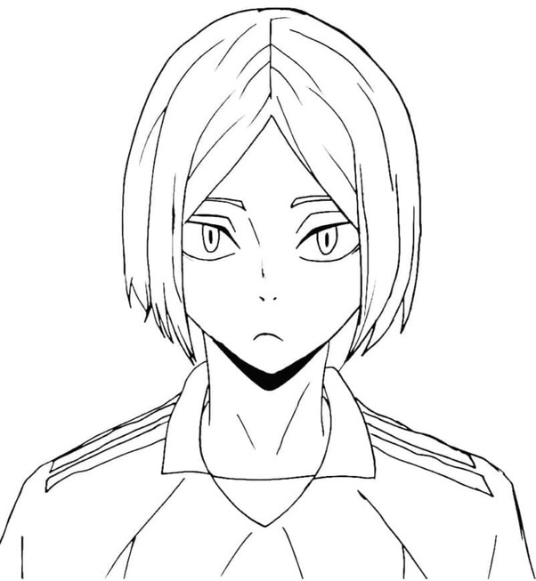 Çizmek Kenma Kozume itibaren Haikyuu Boyama Sayfası