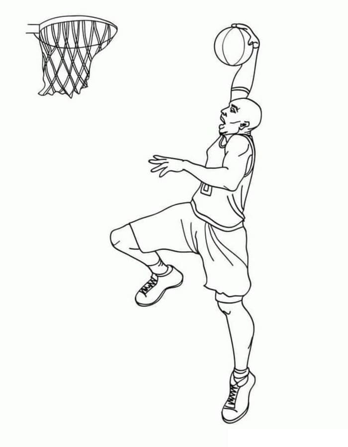 Çizmek Kobe Bryant Basit Boyama Sayfası