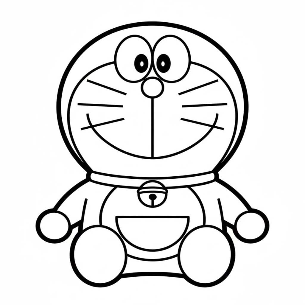 Çizmek Kolay Doremon Boyama Sayfası