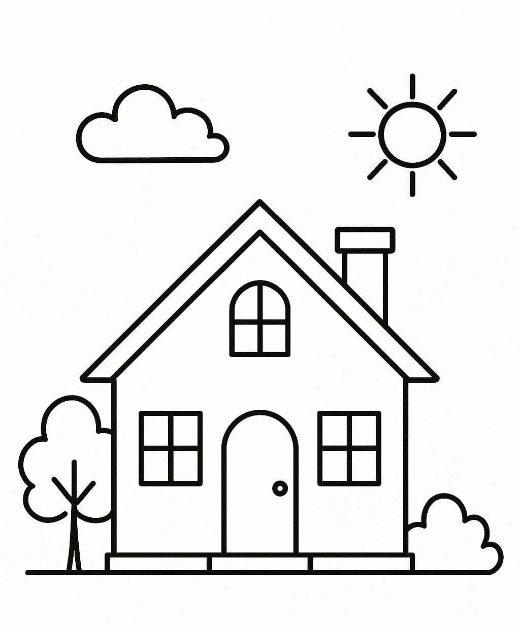 Çizmek Kolay Ev Boyama Sayfası