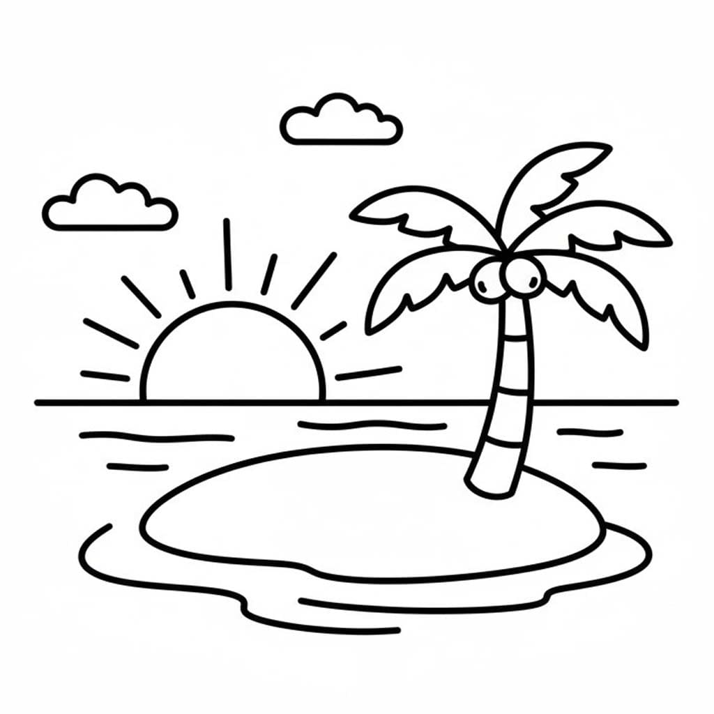 Çizmek Kolay ada Boyama Sayfası