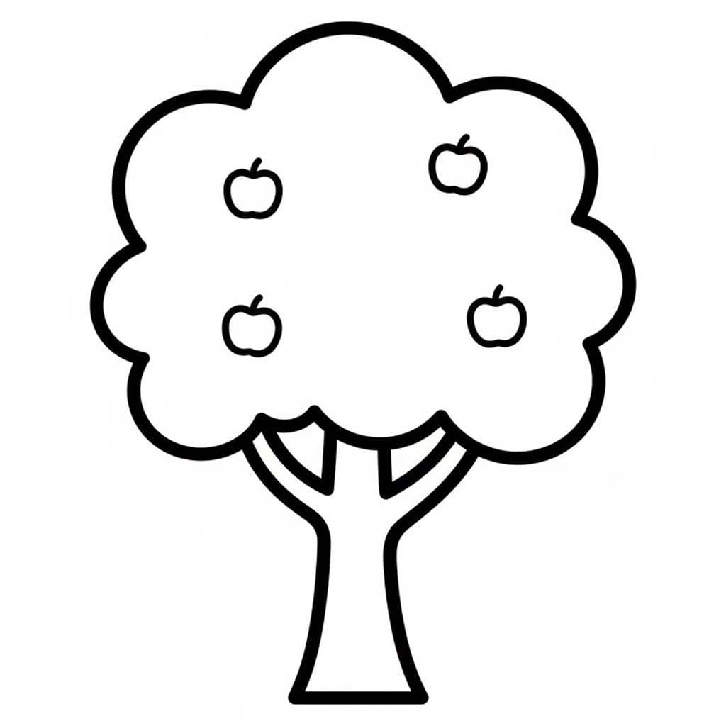 Çizmek Kolay ağaç Boyama Sayfası