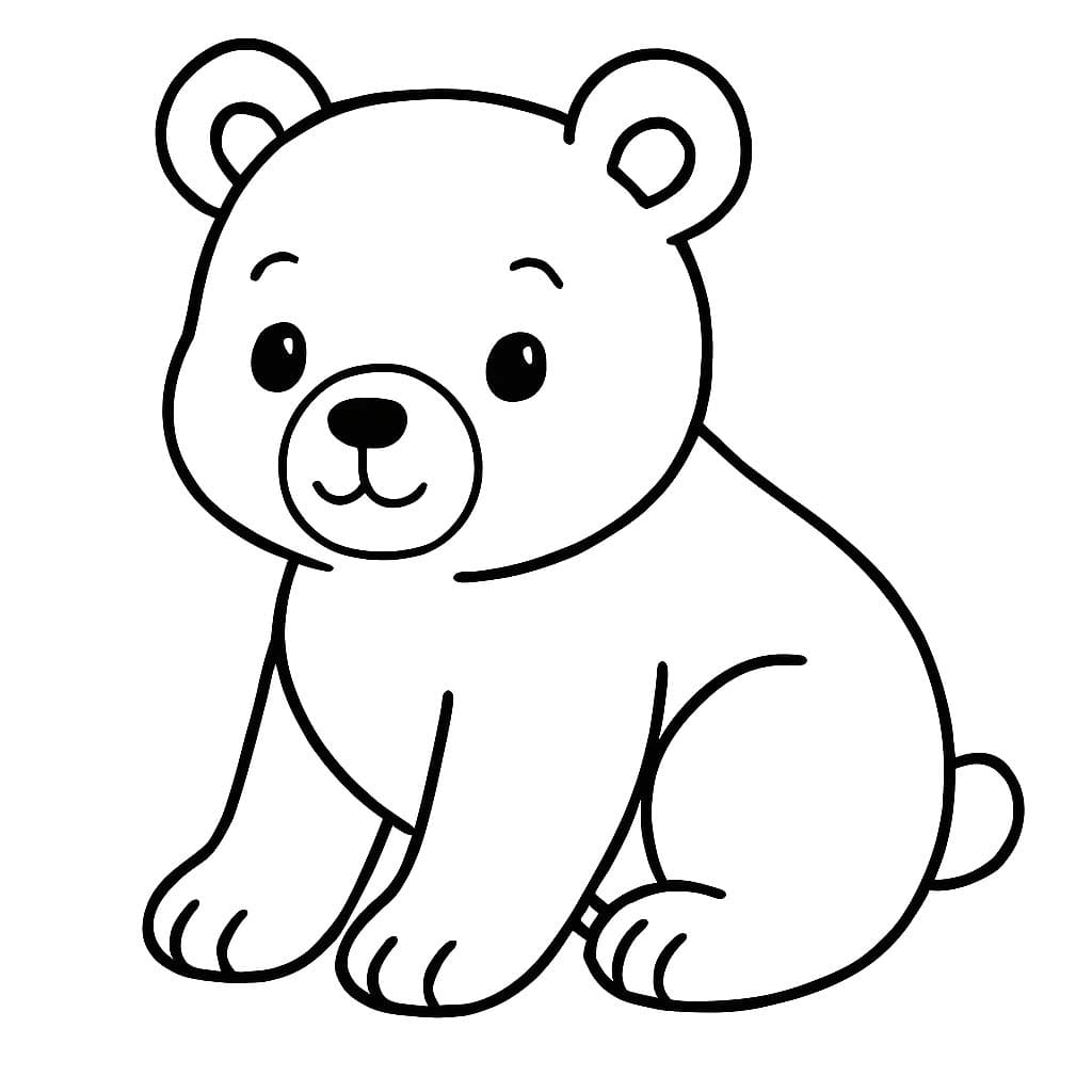 Çizmek Kolay ayı Boyama Sayfası