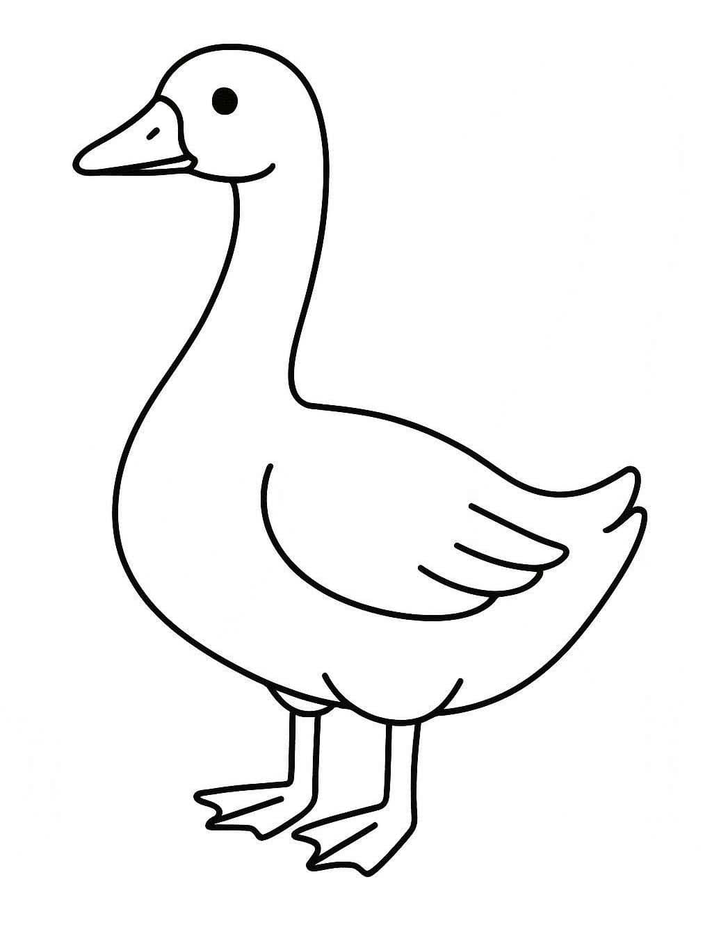 Çizmek Kolay ördek Boyama Sayfası