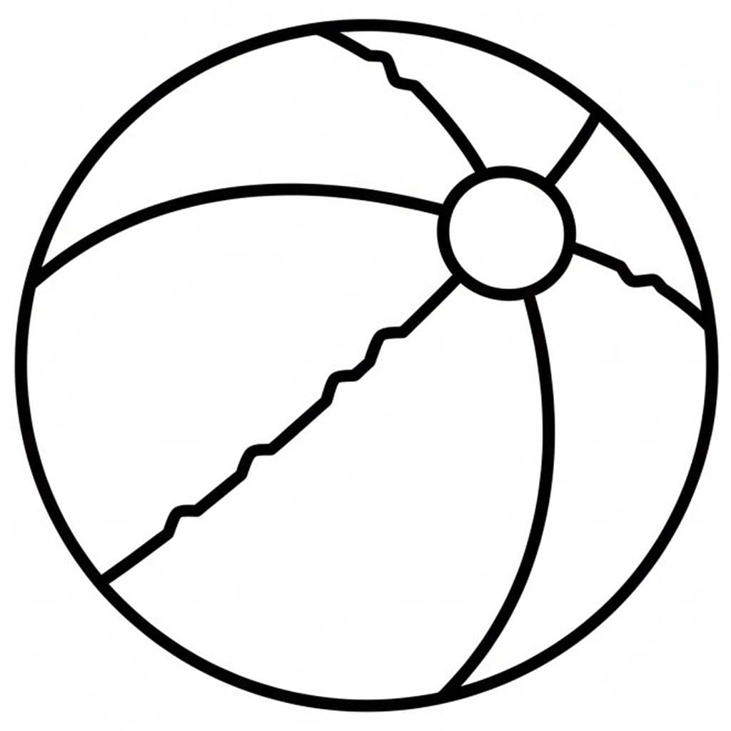 Çizmek Kolay top Boyama Sayfası