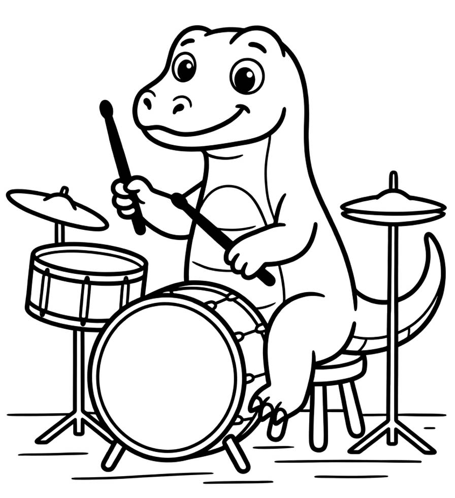 Çizmek Komodo Ejderi ücretsiz yazdırılabilir Boyama Sayfası