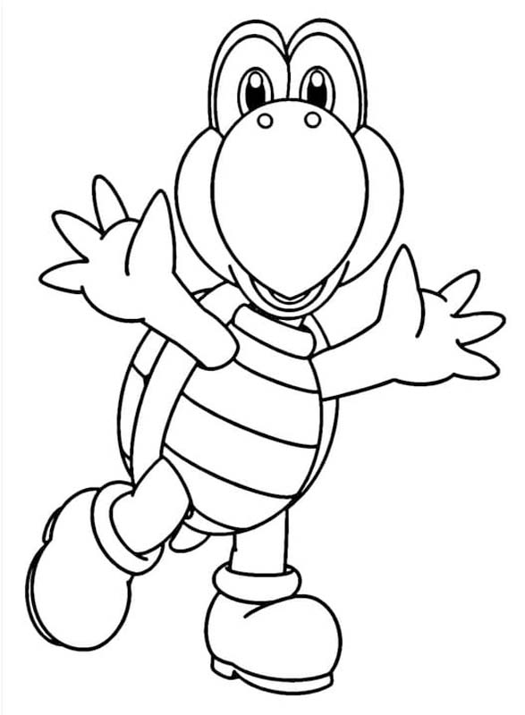 Çizmek Koopa Troopa Sevimli Boyama Sayfası
