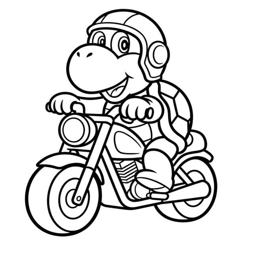 Çizmek Koopa Troopa basit Boyama Sayfası