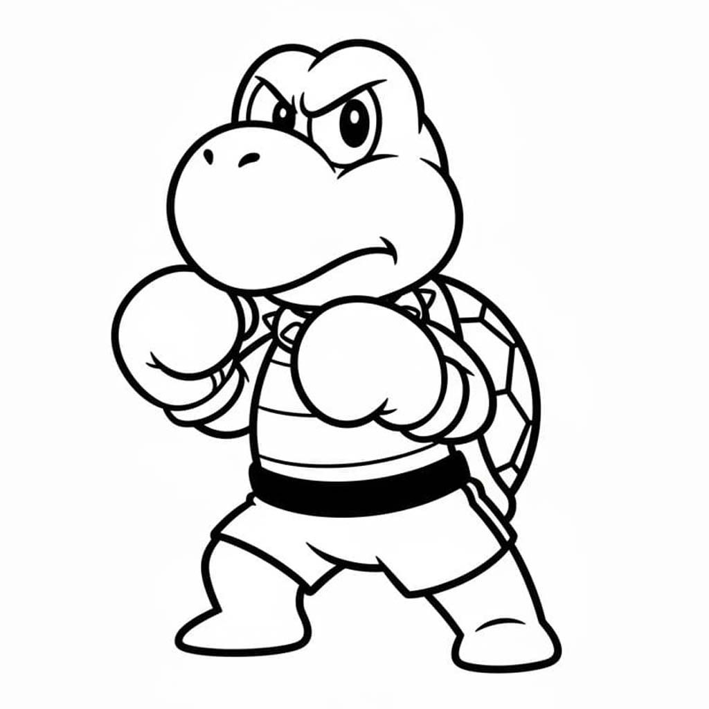 Çizmek Koopa Troopa temel Boyama Sayfası