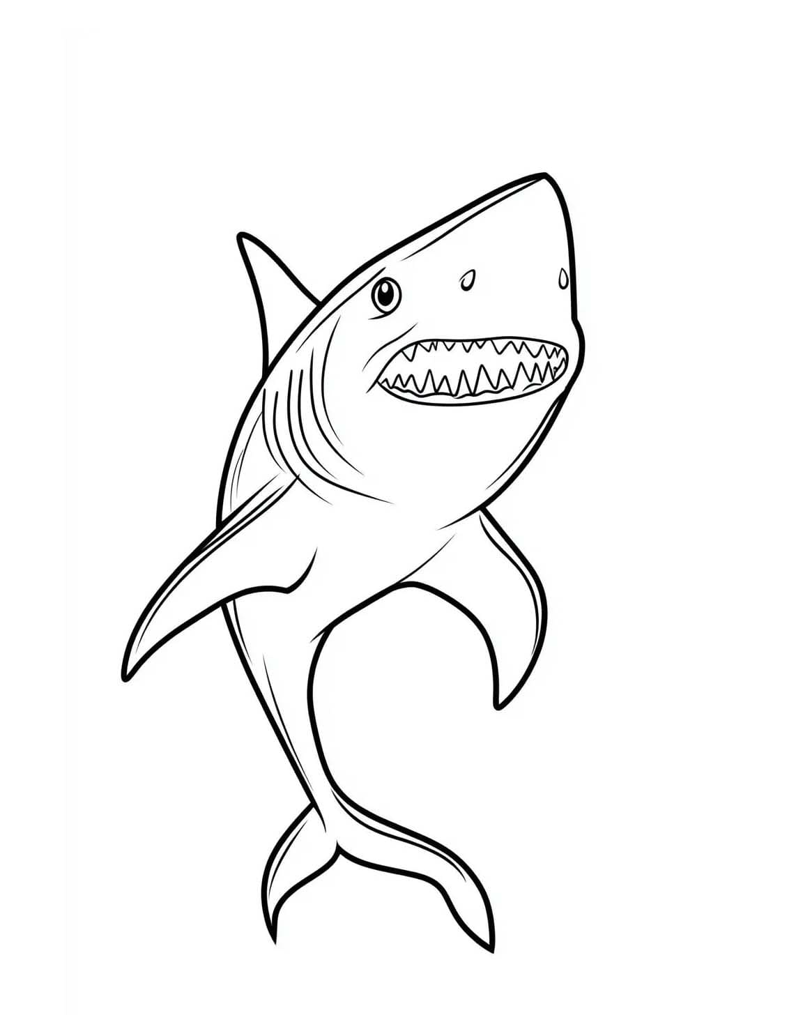 Çizmek Köpek Balığı Boyama Sayfası