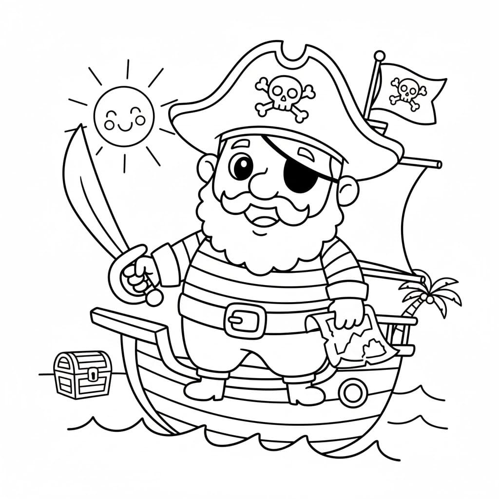 Çizmek Korsan 5 Boyama Sayfası