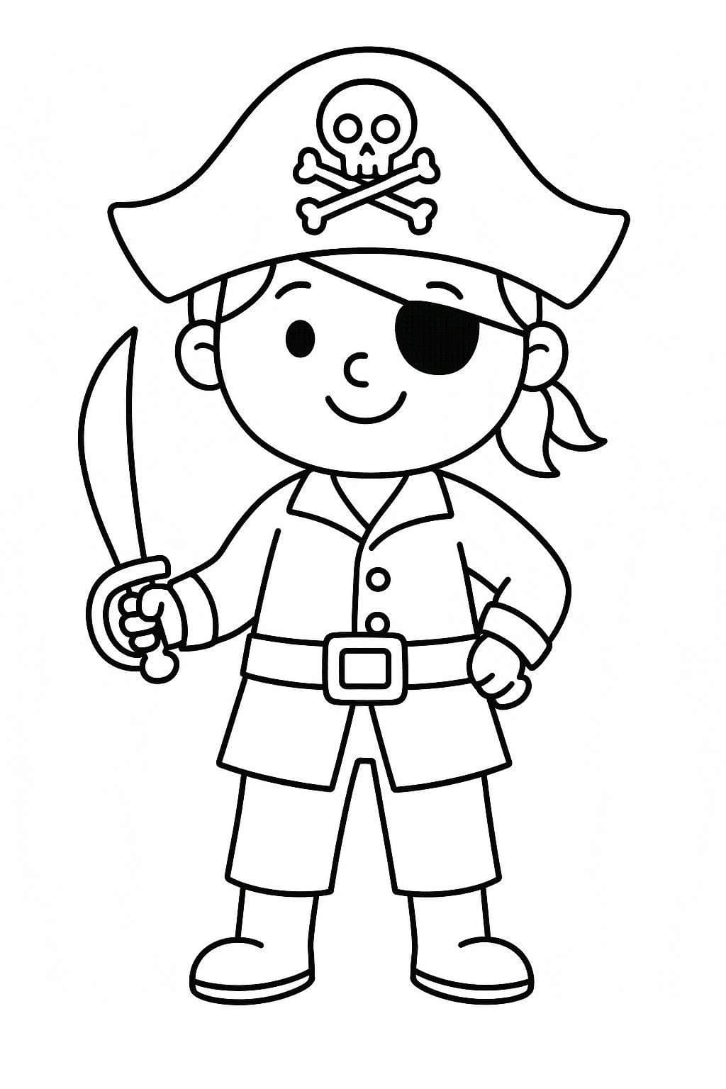 Çizmek Korsan çocuklar için Boyama Sayfası