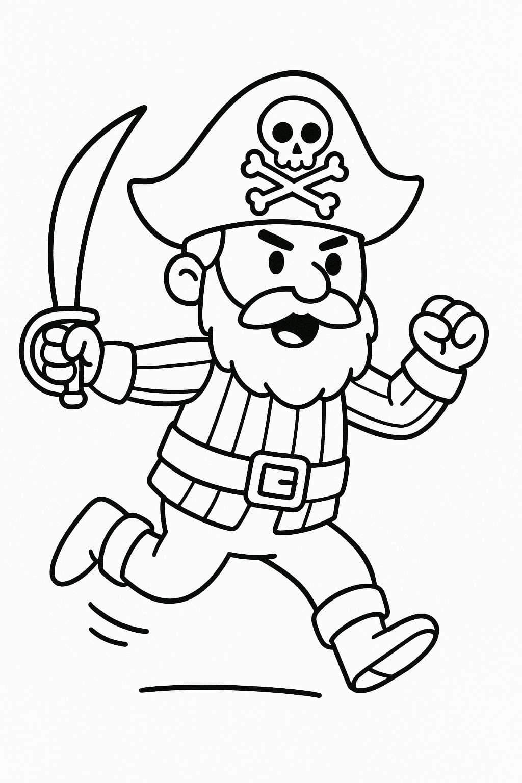 Çizmek Korsan kolay Boyama Sayfası