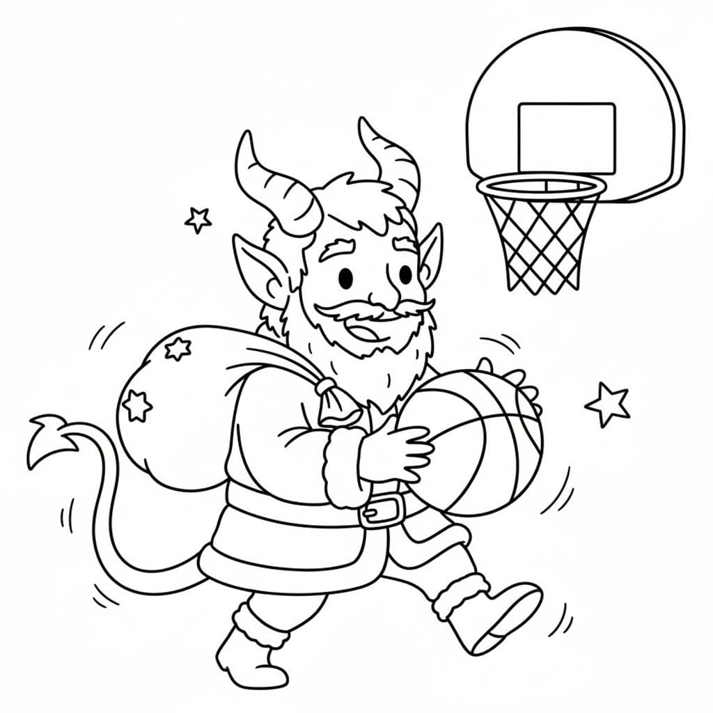 Çizmek Krampus 2 Boyama Sayfası